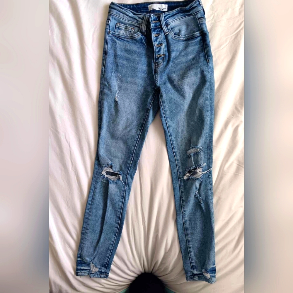 Vervet Button Fly High Waisted Skinny size 24